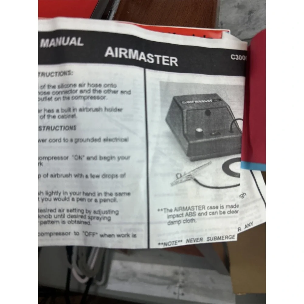 Kopykake Airmaster C3000R Airbrush Compressor Kit Cake Cookie Decorating+ Manual